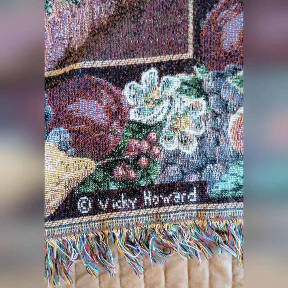 Vicky Howard “Peace on Earth Goodwill to All” Tapestry Throw Blanket 54x67•